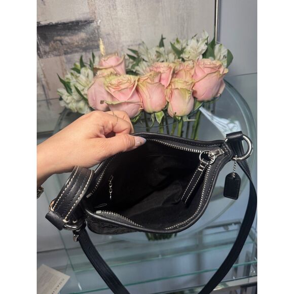 Coach Signature Mini C Crossbody & Wristlet Set - Black/Grey - Picture 3 of 9